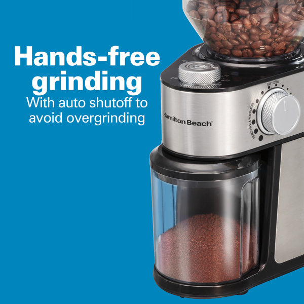 Hamilton Beach® Burr Coffee Grinder Stainless Steel Housing & Reviews